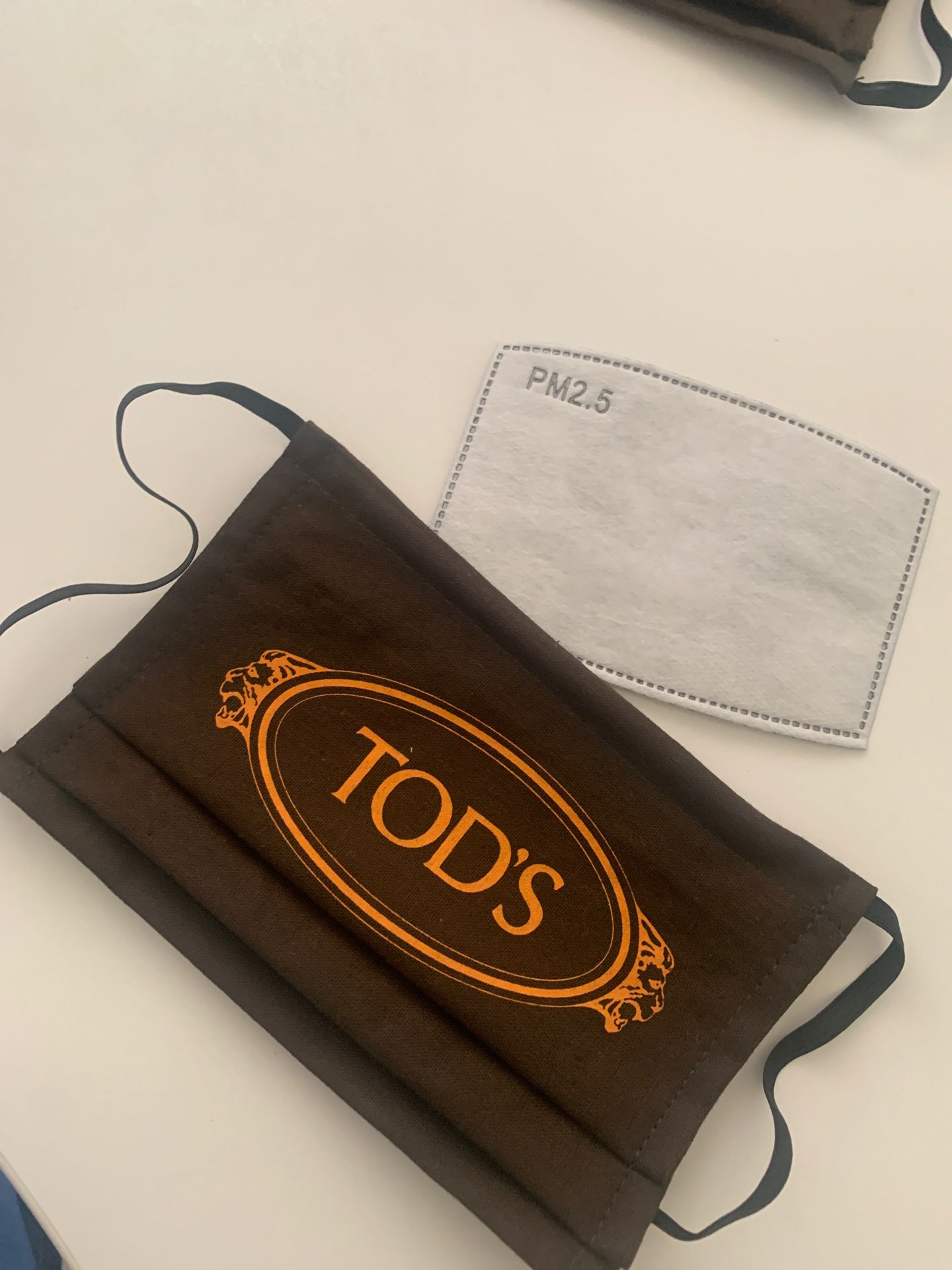 TOD’S Limited Edition custom-made reusable washable facemask with filter sleeve