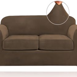 3-piece sofa covers for dogs, washable covers for two-seater sofa up to 72 inches, non-slip elastic case for sof