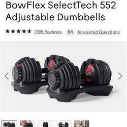 Bowflex 552 Adjustable Dumbbells Set Brand New In Box