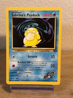 Sabrina’s Psyduck Pokemon card
