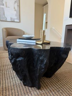 ARHAUS — CLAYHILL PETRIFIED WOOD COFFEE TABLE