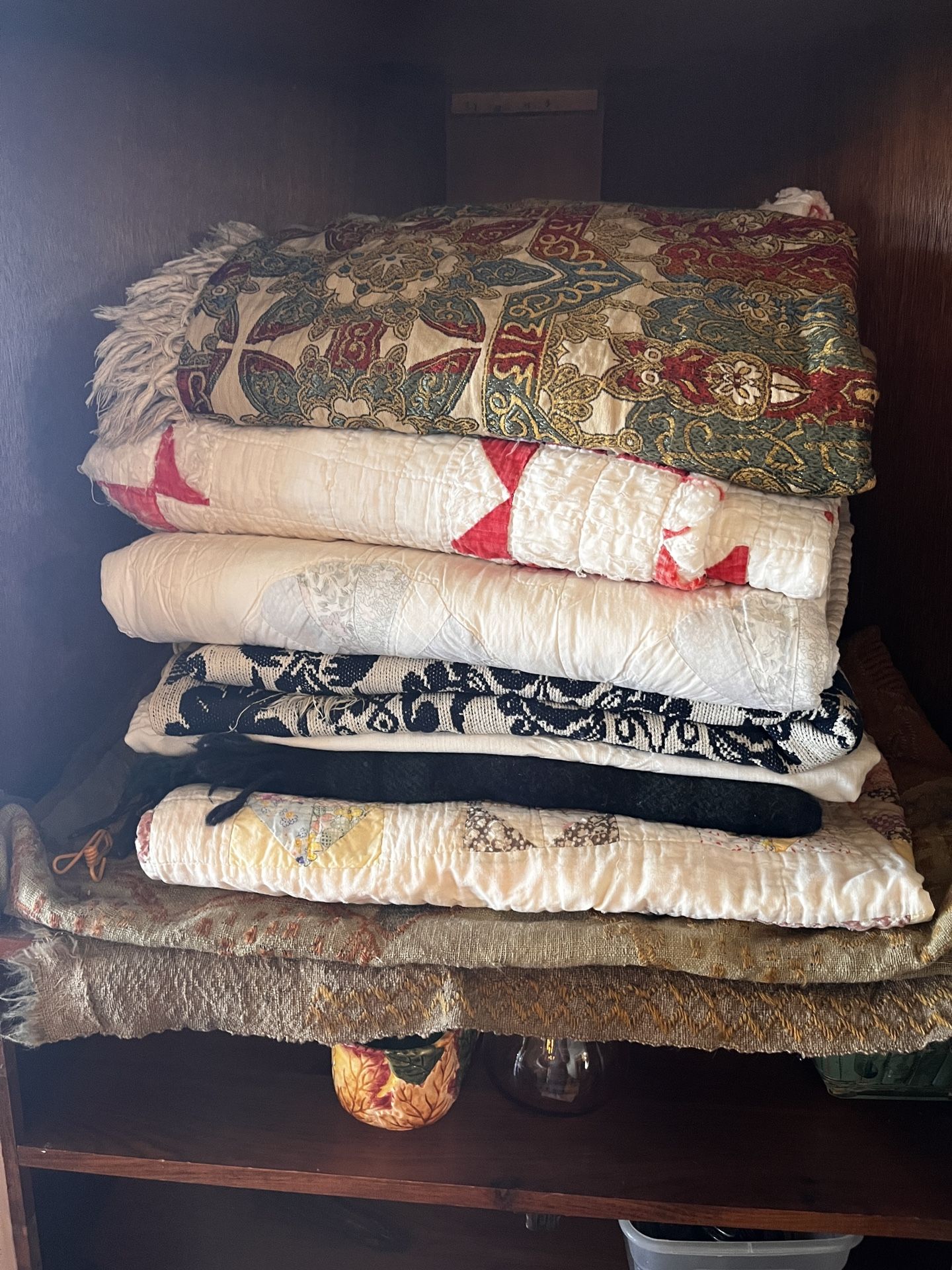 Assorted Antique Textiles.