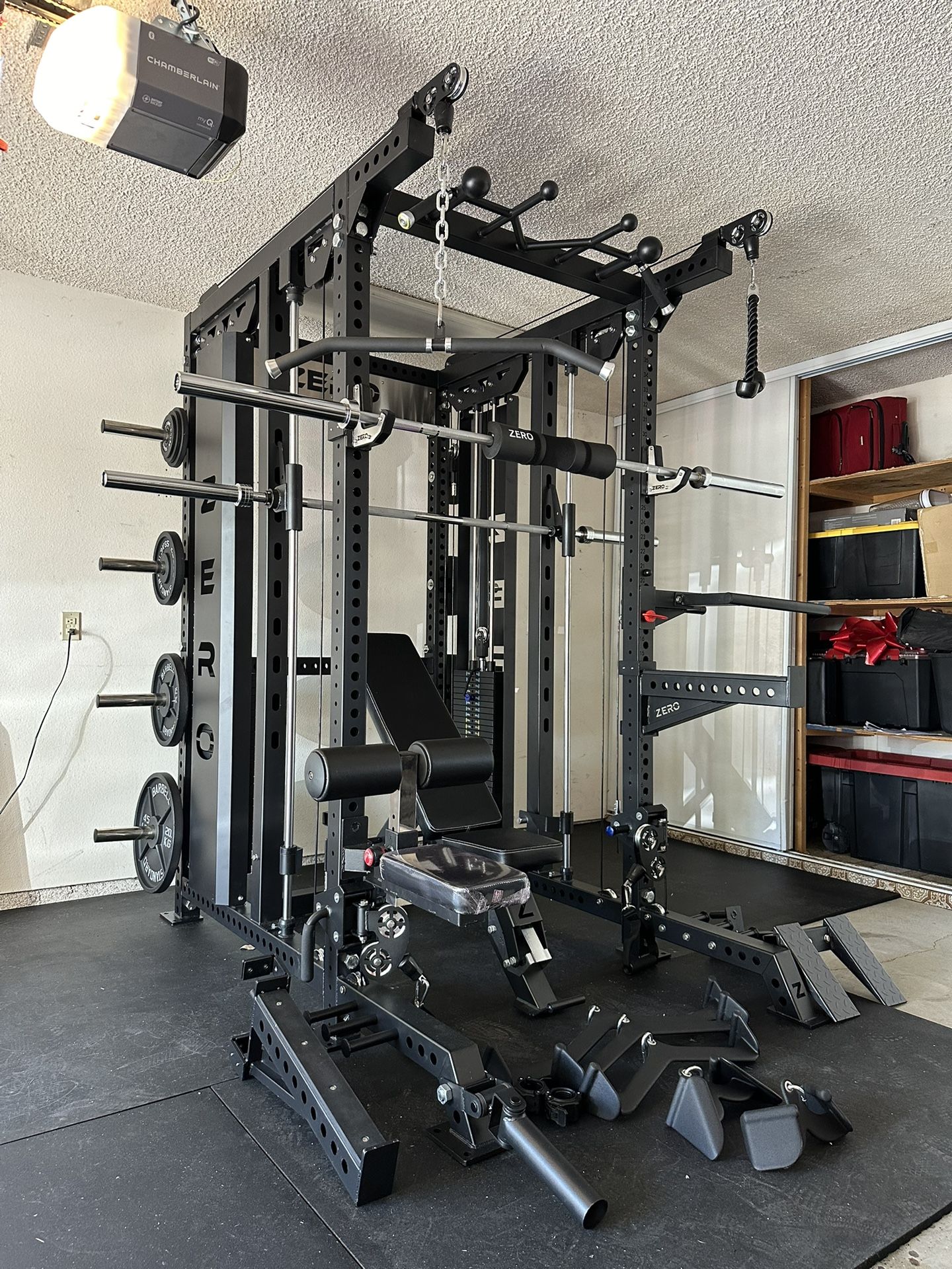Smith Machine 500 | Adjustable Bench | 245lb Cast Iron Olympic Weights | 7ft Olympic Bar | Fitness | Gym Equipment | FREE DELIVERY/INSTALLATION 🚚 🛠️