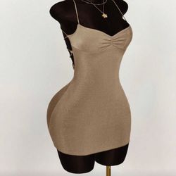 SHEIN TAN MINI DRESS 