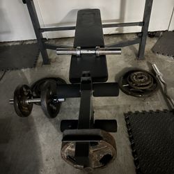 Pro Form 640 Weight Bench W/ Weight’s And Weight Bars ********************* 