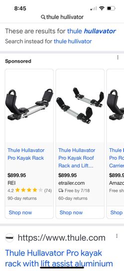 Thule Hullovator Hydraulic Assist Kayak Rack