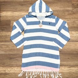 Simply Southern Striped Sand Free Hooded Sundress Swimsuit Dress Womens S/M
