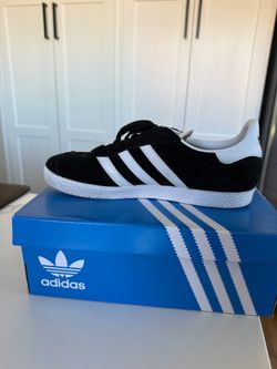 Black adidas gazelle shoe