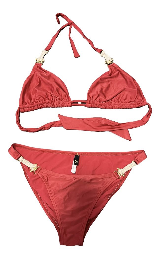 RARE ViX Paula Hermanny Nautical Rope Red Bikini