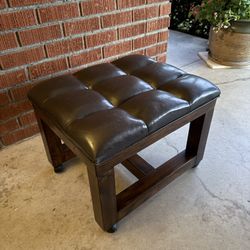 Ottoman on wheels - rolls very easily  Alpine Furniture -Made in Vietnam 