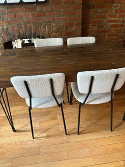 Set of four dining chairs
