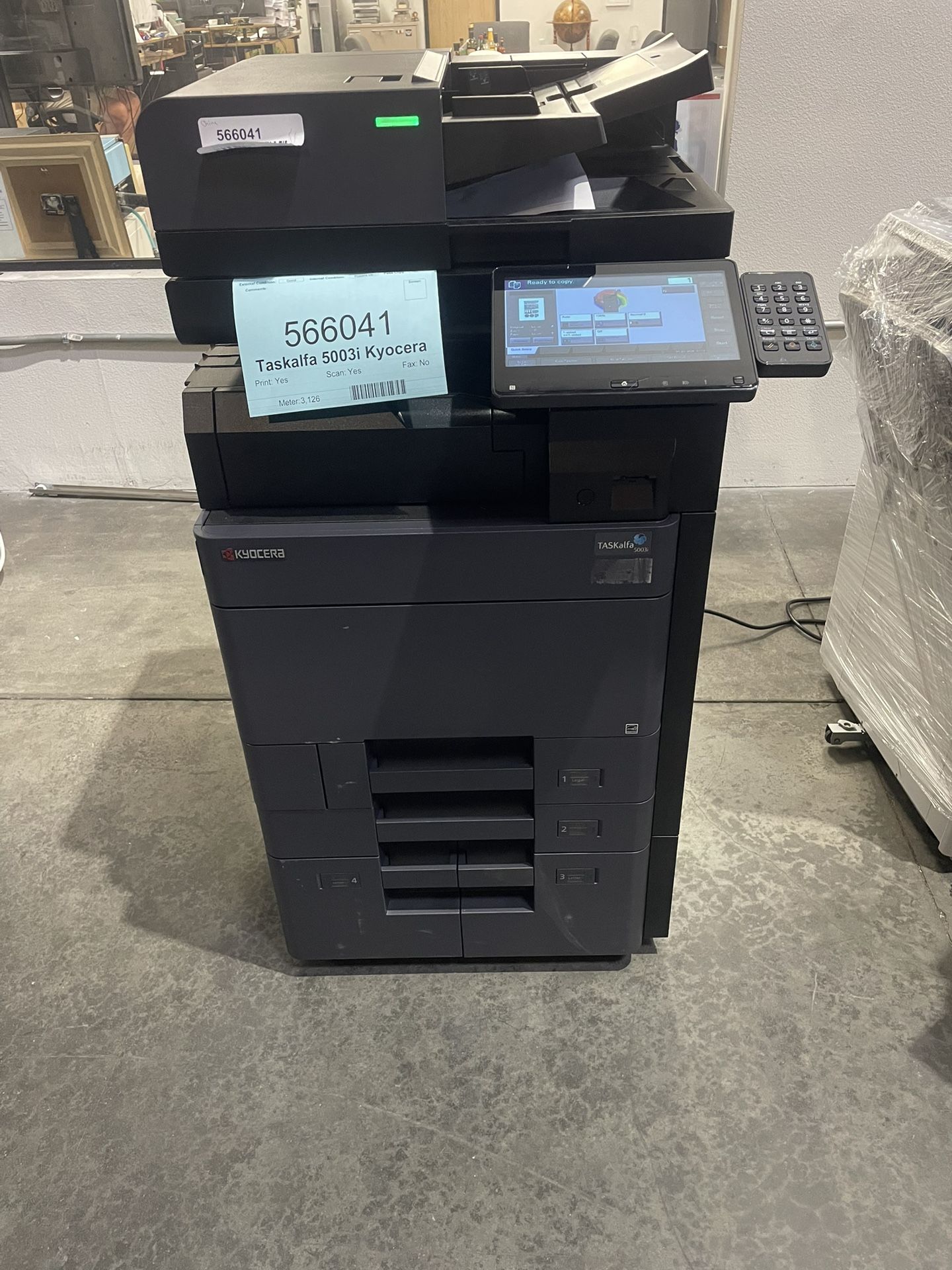 Kyocera TASKalfa 5003i Black & White Copier Only 3K Copies in it.