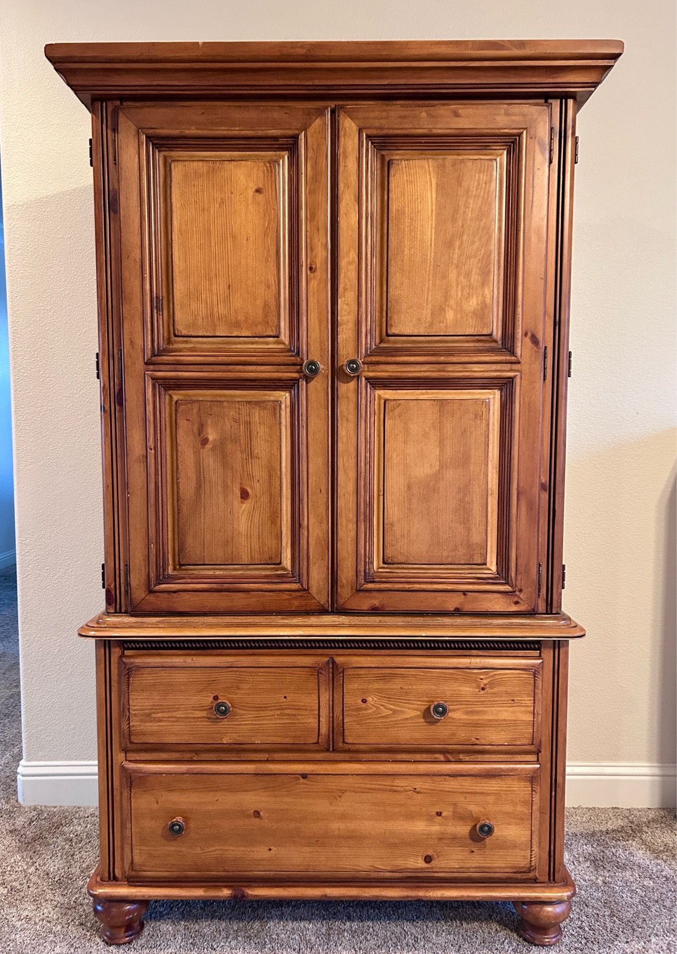 Solid wood armoire