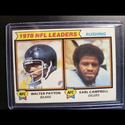 Walter Payton & Earl Campbell - Topps #3 (Rushing Leaders) 1978