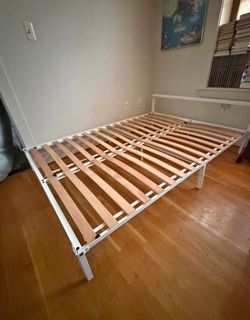 Ikea queen size metal bed frame in excellent condition