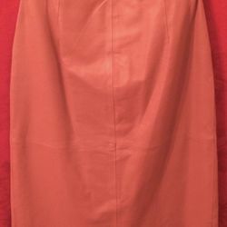 High Quality Pink Leather Skirt