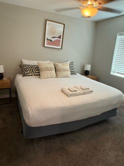 Queen mattress and bed frame