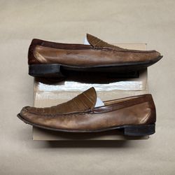 Mezlan Loafer Dress Shoes Spanish Leather size 14 Rare!