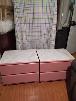 Marble top nightstands