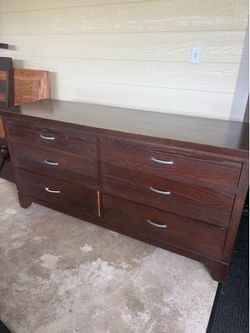 Large wood dresser