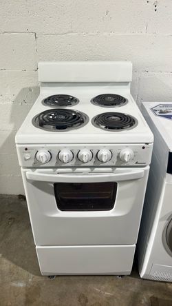 Amana White Electric Coil Range Stove 20 inches wide