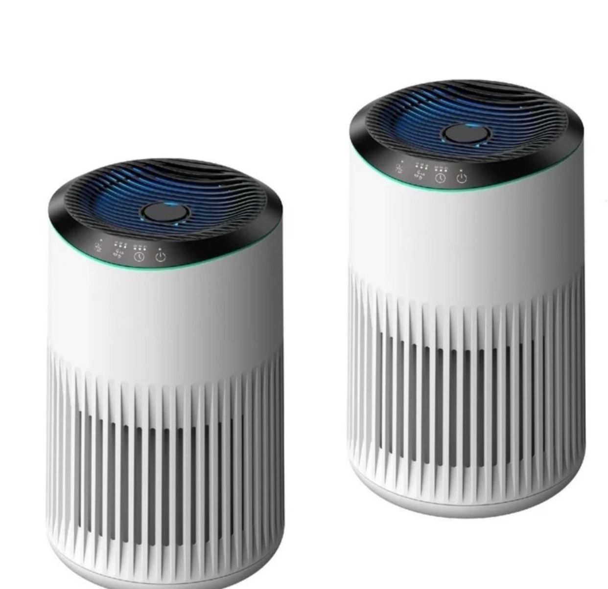 Air Purifiers with HEPA Filter for Bedroom Large Room, Remove 99.97% Dust up to 225 Sqft, White, 2 Pack