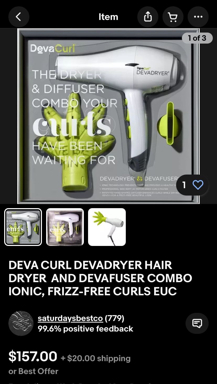 DivaCurl Hair Dryer And Diffuser 