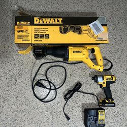 Dewalt Tools- 12V Drill + Reciprocating Saw 