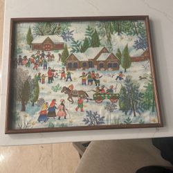 Europian Winter Snow Festival - Wall Decorative Framed 