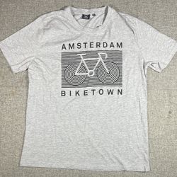 Amsterdam Biketown Gray Size XL Graphic T-Shirt Fox Originals  