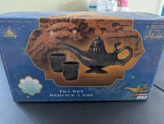 Disney Aladdin Tea Set - 1 Teapot, 2 Demitasse Teac Cups
