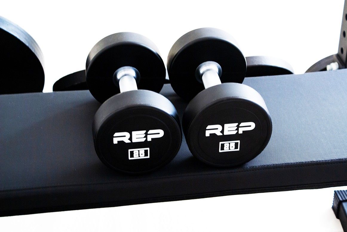 REP Fitness 25lb Urethane Dumbbell Set