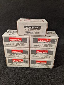 Makita Brand 18ga Brad Nails 6,000 count per box! Made in Canada