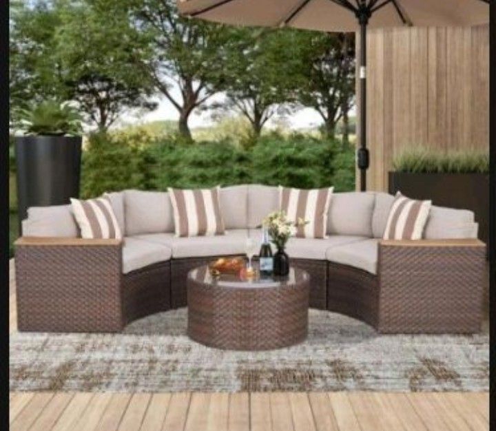 Half Moon Patio Furniture Set Curved Patio Furniture Round Patio Furniture Set Brand New Inside Boxes ππβοΈπππ