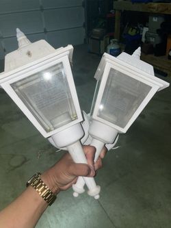 White Outdoor Wall Lantern Light