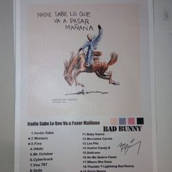 Bad Bunny Nadie Sabe Lo Que Va A Pasar Mañana Album Cover Canvas Poster Rapper