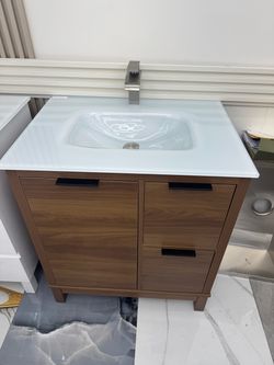 Oak Bathroom Vanity PVC