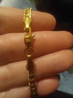 18k gold chain and bracelet