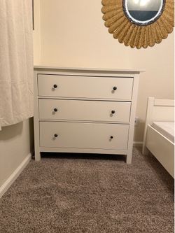 IKEA twin bed box spring 3 drawers dresser night stand