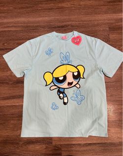 Cartoon Network Powerpuff Girls Bubbles Graphic T-Shirt Light Blue Size L