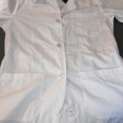 Nursing Style White Button Up Shirt By Natural Uniforms 