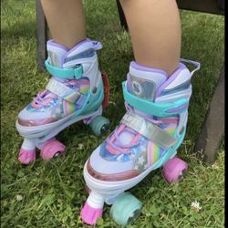 Adjustable Light up Roller Skates shoe Size 9 -12
