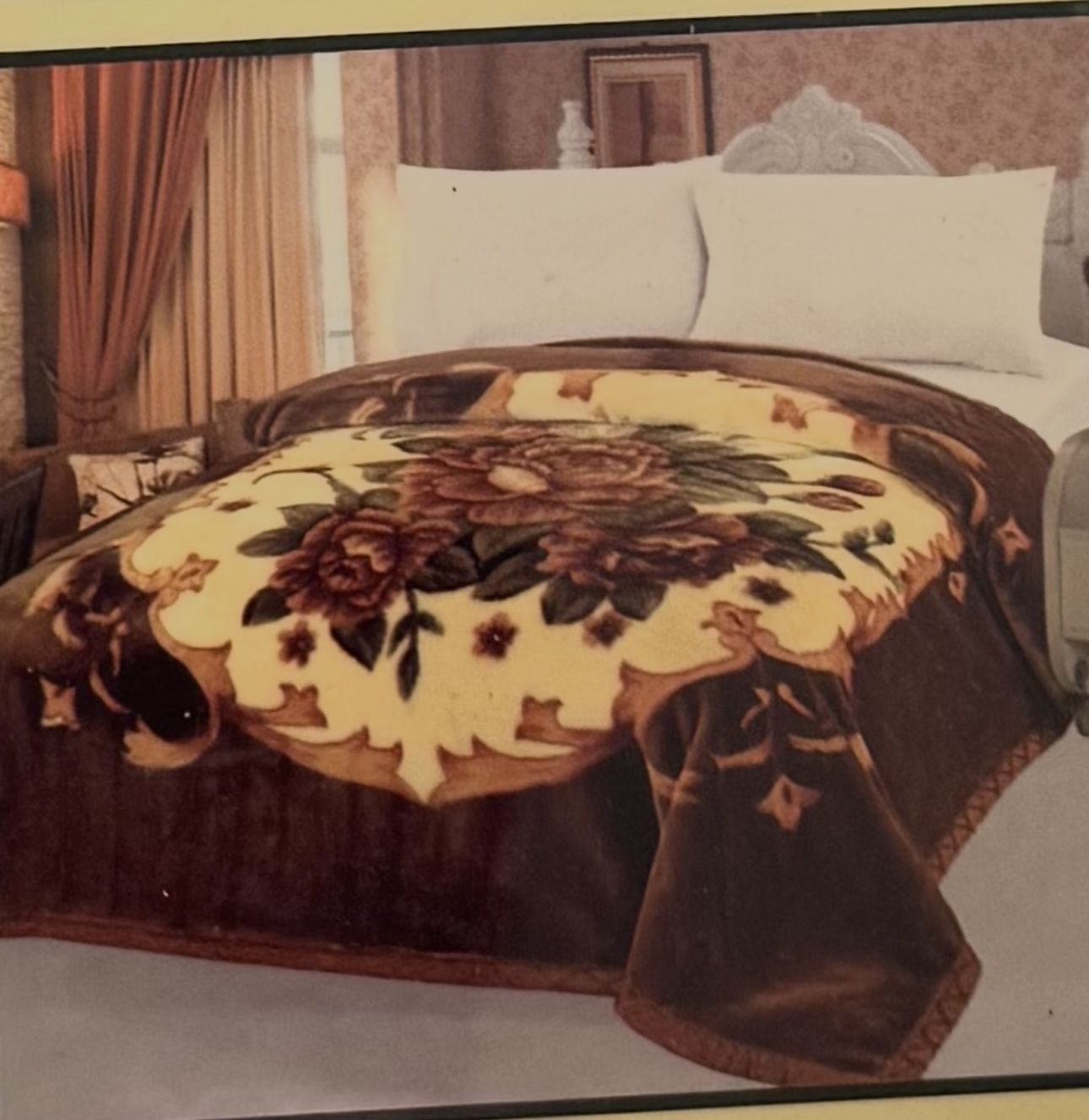 PREMIUM BORREGO BLANKET Japanese supersoft yarn, Luxury sherpa lining,plush and warm,Decoratively embossed. Long lasting comfort,Reversible, Machine w