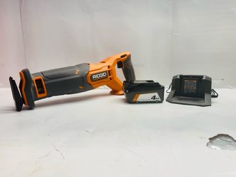 RIDGID 18V Reciprocating Saw with Battery and Charger