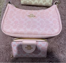 Coach Signature Shoulder Bag and Wallet Set