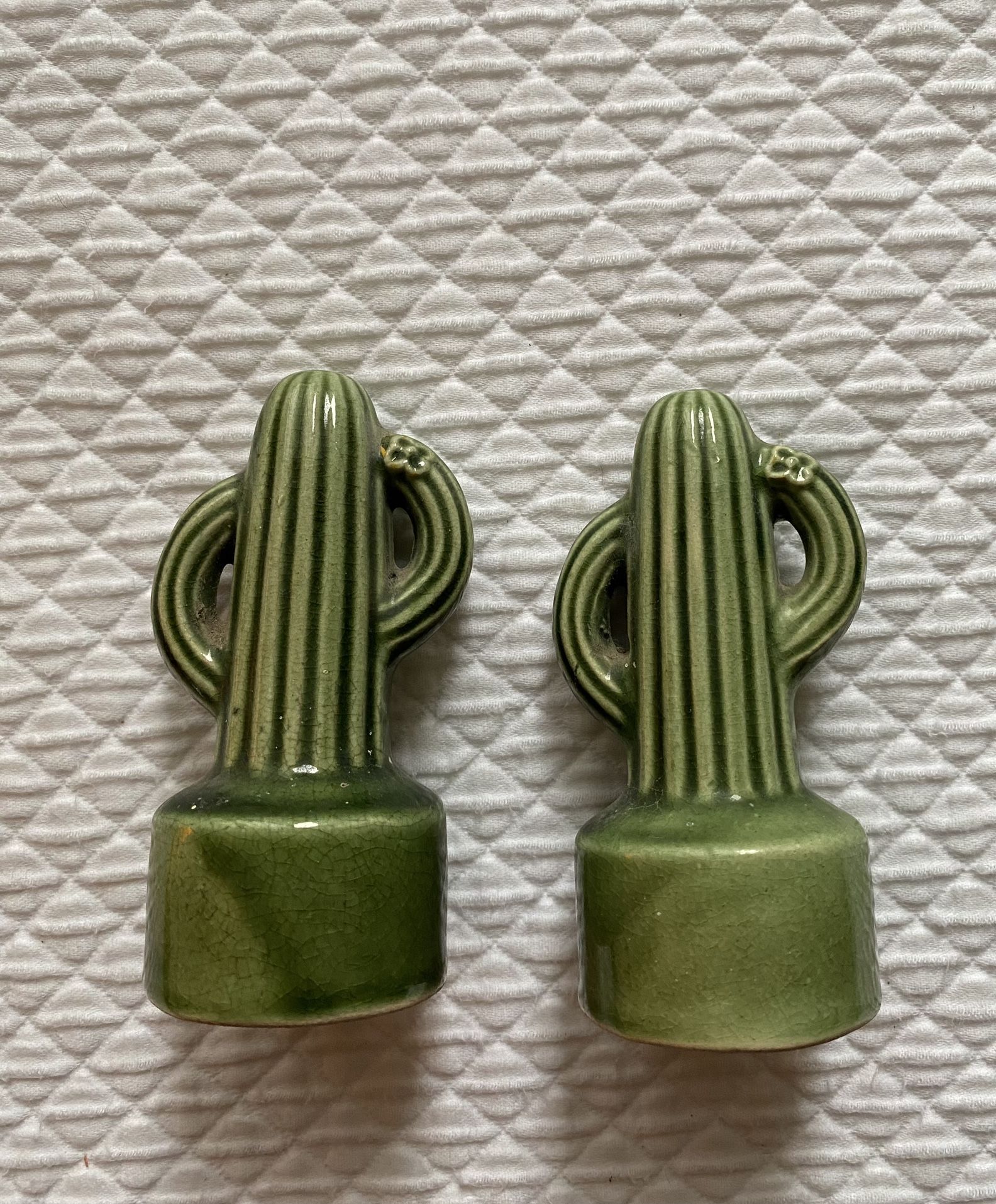 Vintage Cactus Salt Pepper Shakers - Japan