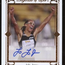 LOLO JONES SIGNED RARE 2012 Leaf Legends Of Sport OLYMPIC CHAMP RC Rookie Signed Card