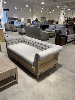 7' DECONSTRUCTED CHESTERFIELD UPHOLSTERED SOFA