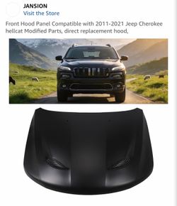 Front Hood Panel Compatible with 2011-2021 Jeep Cherokee hellcat Modified Parts,