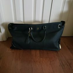 Joy Iman Luxury Leather City Wheeled Tote For Business Or Travel